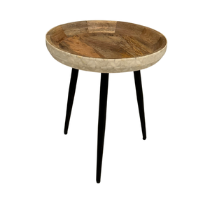 Mesa Auxiliar Redonda de Madera de Lujo, Compacta, para Decoración de Sala de Estar, Dormitorio, Disponible a Precio de Mayoreo - Product Image 6