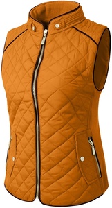 Chaleco Acolchado de Punto con Capucha para Mujer al por Mayor, Cierre de Cremallera, Impermeable, Transpirable, Exterior de Poliéster/Nylon, Personalizable - Product Image 5