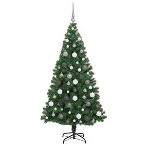 Árbol de Navidad Artificial Verde de 70.9 Pulgadas, PVC, Acero, Plástico, Luces Navideñas Festivas, Decoración - Product Image 5