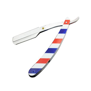 Rasoir droit pliant Azicon en acier inoxydable avec manche en bois pour barbier, outil de toilettage professionnel pour le rasage de la barbe et du visage - Product Image 6