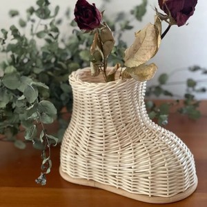 Accesorios de decoración navideña, medias navideñas de ratán, mejor precio, medias navideñas tejidas a mano, bota de Papá Noel - Product Image 6