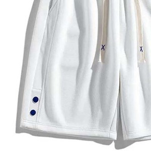 Pantalones cortos de algodón 100% orgánico para hombre, pantalones cortos de gimnasio informales para fitness, ejercicio, playa, pantalones cortos transpirables a la moda para correr, nuevos - Product Image 3