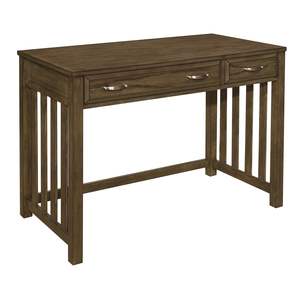 Bureau d'ordinateur en bois traditionnel moderne avec tiroir à clavier 1pc Mobilier finition gris brun - Product Image 2
