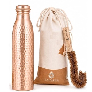 Botella de Cobre Martillado Artesanal Premium y Sostenible para Yoga y Fitness, Artículos de Bebida de Cobre - Product Image 5