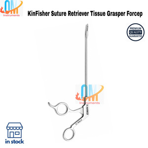 Pinza de Extracción de Suturas KingFisher, Pinza para Tejidos de 13 cm, Instrumento de Artroscopia de Acero Inoxidable de Calidad Alemana para Hombro y Articulaciones - Product Image 6