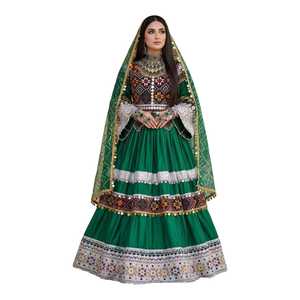 Custom Afghani Casual <b>Dresses</b> Elegant Bohemian Ethnic Embroidered Maxi Outfit for Women Wholesale Supplier - Product Image 1