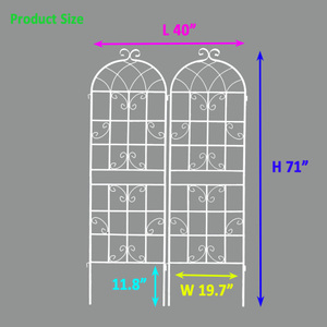 USA Warehouse 2026 Trending <b>Decorative</b> Metal Garden Fence Panel Scroll Trellis Ornamental Gates Yard Border Privacy <b>Screen</b> - Product Image 3