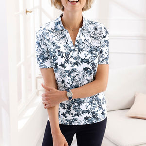 Polo à manches courtes pour femme avec logo personnalisé, sublimation, fournisseur direct d'usine, derniers modèles de polos de golf pour femme personnalisés - Product Image 3