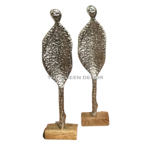 Sculpture décorative en aluminium de style vintage, forme d'oiseau unique, plaquée argent, très demandée, best-seller - Product Image 2