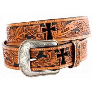 Ceintures en cuir ROYAL INTERNATIONAL de qualité supérieure, avec boucle à ardillon florale de style western, conçues à la main, pour hommes et femmes, emballées dans une boîte - Product Image 1