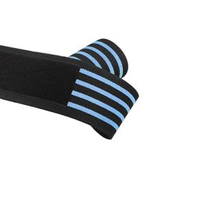 New Custom Logo Non-Slip Breathable Rubber <b>Knee</b> Wrap Elastic Compression <b>Support</b> <b>Straps</b> Unisex Weightlifting Gym Power-lifting - Product Image 5