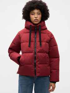 Chaqueta Acolchada para Mujer, con Capucha, Manga Larga, Color Sólido, para Invierno, Relleno de Poliéster, Cierre de Cremallera Gruesa - Product Image 1