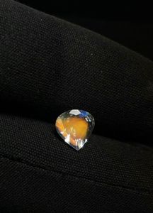 มูนสโตนสีรุ้งธรรมชาติ รูปหัวใจ ประกายระยิบระยับ หลายสีรุ้ง - Product Image 3
