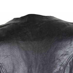Chaleco de Cuero Original para Hombre, Estilo Motociclista, Cuello en V, Cierre de Botón, Cintura Ajustable, Bolsillos, Ropa Exterior para Otoño, Invierno y Primavera - Product Image 6
