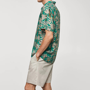 Vêtements décontractés pour hommes style streetwear, chemises en lin et coton pour hommes, service OEM, tissu respirant - Product Image 2