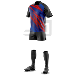 ชุดฝึกซ้อมรักบี้แบบกำหนดเอง เสื้อเจอร์ซีย์ปักลาย 3 มิติ กางเกงขาสั้น น้ำหนักเบา ทนทาน ระบายอากาศได้ดี ป้องกันแบคทีเรีย กันลม สำหรับนักกีฬา - Product Image 2