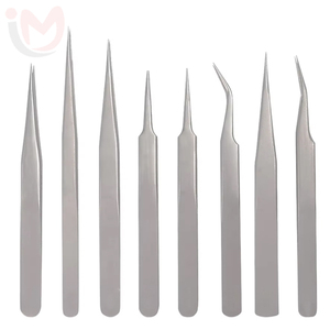 Pinzas para Volumen de Pestañas, Estilo Japonés, 45 y 90 Grados, Acero Inoxidable Color Oro Rosa, Antimagnéticas, Agarre Perfecto, para Extensión de Pestañas - Product Image 4