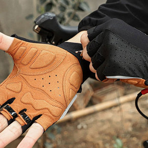 Custom Logo Cycling Gloves Lightweight Fingerless Gloves for Road and MTB Cycling Cycling Gloves with Gel Palm Padding - Product Image 4