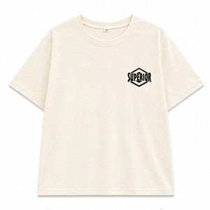 Camiseta de Punto de Manga Corta con Cuello Redondo para Niñas, Estilo Moderno, Tela de Algodón Transpirable de Primera Calidad, Ropa Casual para el Día a Día - Product Image 1