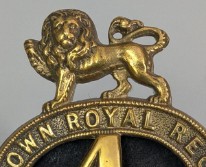 Insignia de gorra Glengarry del 4º Regimiento Real de Pie del Rey, 1874–1881, insignia de regimiento británico - Product Image 4
