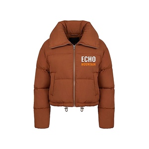 Chaqueta Acolchada Echo Mountain para Mujer, Chaqueta Corta con Cuello Acolchado, Cierre de Cremallera Frontal, Resistente al Viento, Ropa de Invierno - Product Image 1