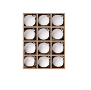 Adornos colgantes de Navidad de cristal redondos en negro mate, adornos decorativos colgantes para decoración de árboles de Navidad, hermosos y redondos. - Product Image 5