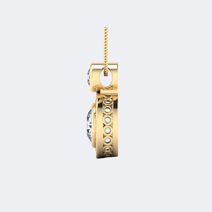 Collier pendentif solitaire serti clos avec diamant de laboratoire rond brillant de 0,60 carat total |   Collier pendentif en diamant délicat et luxueux - Product Image 4
