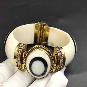 Bracelets en laiton faits main par des designers de premier plan avec os poli, exportateur indien, bijoux en gros, bracelets en os de buffle au prix cible - Product Image 1