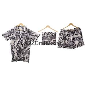 Conjunto de Pijama de Pantalones Cortos Tipo Canguro, 100% Algodón, Lujoso, Elegante, Clásico, con Estampado de Diamantes, Cintura Elástica, Tela Suave y Lisa - Product Image 3