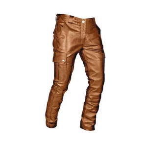 Customize High Quality Pants Custom Logo Design Daily Use Leather Custom Color Black Leather Pant <b>For</b> <b>Men</b> - Product Image 1