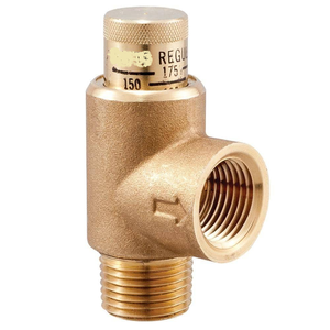 Válvula Reguladora de Temperatura de Latón, Rosca de 3/4 Pulgadas, Montaje Vertical, Válvula de Seguridad para Agua, Máx. 175 ° F - Product Image 1