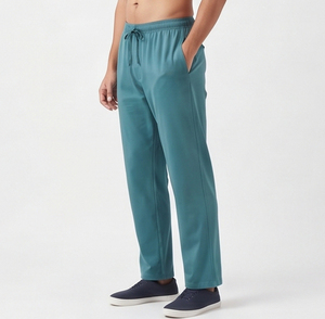 OEM Custom <b>Summer</b> Baggy Pant Men's Casual 100% Cotton Polyester Mid Drawstring Waist Straight Oersize Sleepover <b>Trouser</b> Men - Product Image 3