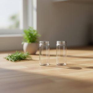 Bottiglia in Vetro ILAN 37x80mm con Tappo in Alluminio, 60ml, Confezione da 2 - Product Image 3