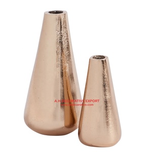Flower Vase Candle <b>Holder</b> Gold Plated Metal Tall Flower Vases for Home Decoration Glass Wedding Technology Europe American Wall - Product Image 2