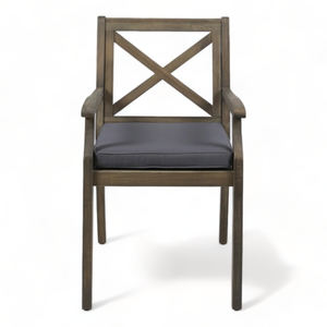 Conjunto de Comedor para Exteriores, Muebles de Patio con Estructura de Madera de Teca para Decoración del Hogar - Product Image 1