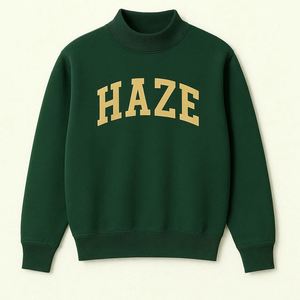 เสื้อสเวตเชิ้ตคอเต่าแบบนุ่ม ผ้าฝ้ายฟลีซทรงโอเวอร์ไซส์ อุ่นสบายสำหรับฤดูหนาว สไตล์ลำลองแนวสตรีทแวร์ สวมใส่สบาย - Product Image 1