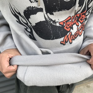 Sweat-shirt à capuche blanc pour homme en coton French Terry, imprimé dragon, décontracté, pour l'automne, avec poche avant, logo, coupe classique - Product Image 5