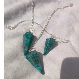 Péndulo de Cuarzo Rosa Azul Natural Ecológico de Alta Calidad, Cristal Pulido para Radiestesia, Meditación, Reiki, Piedra Energética Feng Shui - Product Image 1