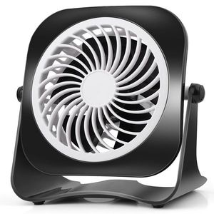 Mini ventilateur de bureau USB de 4 pouces, silencieux et puissant, 2 vitesses, faible bruit, rotation à 360 degrés, câble de 3,8 pieds, alimenté par USB, ventilateur de bureau efficace et rafraîchissant - Product Image 6