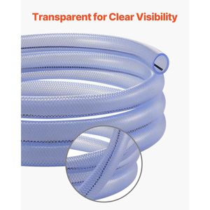 Tubatura intrecciata in vinile trasparente in PVC 3/4 \ "ID X 19/20 \" OD tubo in PVC di plastica da 10 piedi - Product Image 4