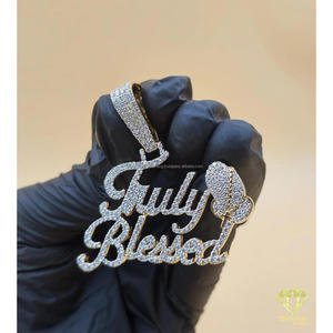 Custom Name Pendant Iced Out Lab Grown Diamond Hip Hop Necklace Heart <b>Balloon</b> Luxury Jewelry Gift - Product Image 2