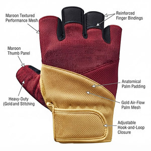 Gants de fitness pour hommes absorbant les chocs, équipement d'exercice fiable, légers, en tissu maillé doux pour la peau, gants de musculation - Product Image 5