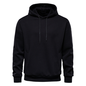 Sweat-shirt à capuche pour homme, style décontracté, en coton et polyester, motif uni, nouvelle collection hiver - Product Image 2