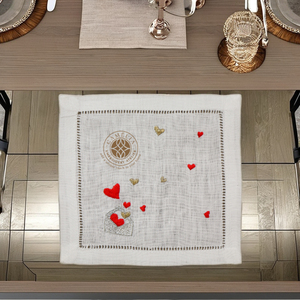 Premium embroidered cocktail napkin, reusable & durable, elevates everyday dining and special events alike. - Product Image 3