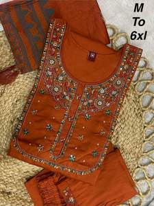 Trendy Designer Indian Pakistani <b>Viscose</b> <b>Silk</b> <b>Fabric</b> Salwar Suit Latest Exclusive Women Fancy New Party Wedding Casual Wear - Product Image 2