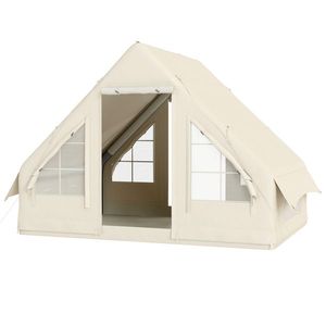Tenda da Campeggio Gonfiabile di Lusso Portatile con Robuste Strati in PVC, Oxford, Poliestere e Cotone, Doppia per Uso Estivo in Spiaggia - Product Image 5