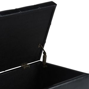 Panca contenitore Midnight Black Sienna: Sgabelli e pouf eleganti - Product Image 3