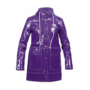 Impermeable Unisex de PVC Resistente, Largo Regular, con Estilo Urbano para Invierno - Product Image 5