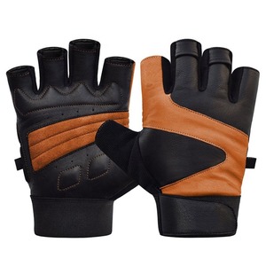 Hot Selling Unisex Leather Weight Lifting Gloves Adjustable <b>Strap</b> Waterproof Breathable for Gym Workout Fitness Training - Product Image 4