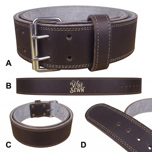 Ceinture de musculation en cuir robuste avec boucle réglable, rembourrée pour le soutien lombaire, idéale pour les dips et les squats - Product Image 4